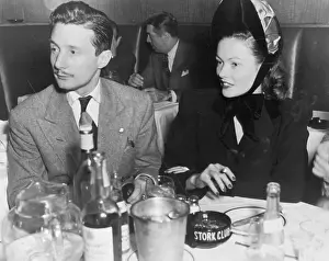 Mr. And Mrs. Oleg Cassini at Club Table
