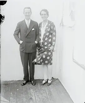 Mr. and Mrs. Philip Barry Posing on Ship