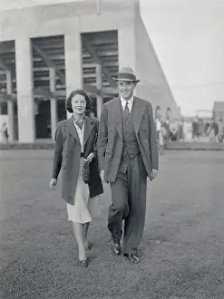 Westbury Prints: Mr. and Mrs. W. Averill Harriman Walking