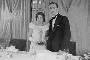 Lillian Disney Prints: Mr. and Mrs. Walt Disney Posing at Banquet Table