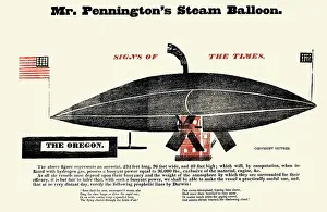 Oregon Prints: Mr. Pennington's steam balloon, signs of the times : The Oregon
