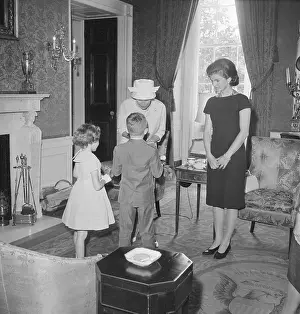 Shepard Prints: Mrs. Alan Shepard Jr. Greeting Two Children