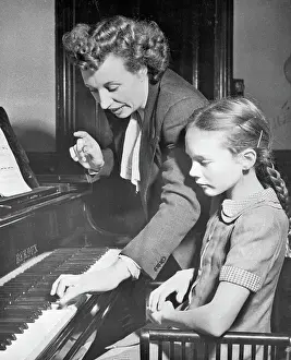 Lesson Prints: Mrs. Andrews Gives Julie Piano Lesson