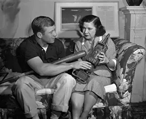 Mrs. Babe Ruth and Mickey Mantle
