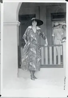Miami Prints: Mrs. Bernard Gimbel Leaning Against a Railing