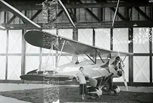 Mrs. Betty Huyler Gilles with Airplane