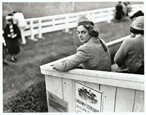 Mrs Damon Wack Watching Races from Box