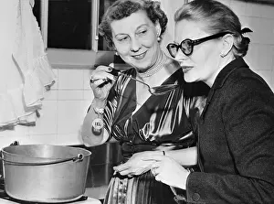 Mrs. Eisenhower Offering Soup to Guest