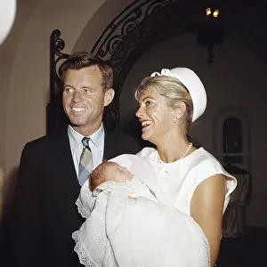 Mrs. Gary Cooper Holding Robin Elizabeth Lawford