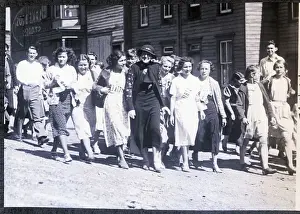 Sweatshop Prints: Mrs. Gifford Pinchot Marches with Strikers