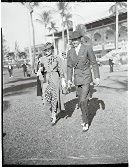 Williams Prints: Mrs. Harrison Williams Walking With Thomas Durant