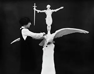 Mrs. Harry Payne Creating St. Nazaire Memorial