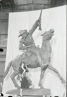 Exaggeration Prints: Mrs. Harry Payne Whitney Inspecting a sculpture