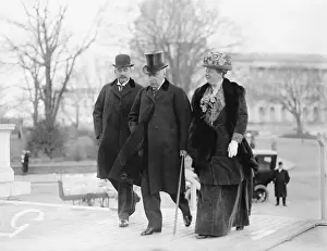 Banking Prints: Mrs. Herbert Satterlee with J.P. Morgan and J.P. Morgan Jr