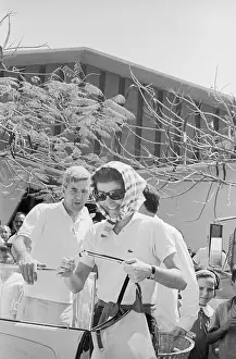 Campeche Prints: Mrs. Jacqueline Kennedy With Slingshot