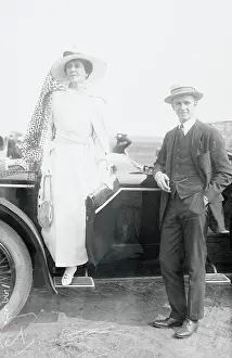 Sheepshead Bay Prints: Mrs. James Kidder and Son Modeling Clothes at an Auto Fashion Show