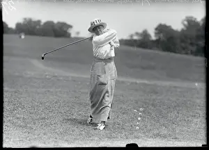 Mrs. J.C. Barclay Playing Golf