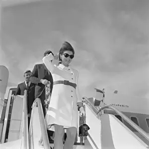 Belt Prints: Mrs. John F. Kennedy Arriving in Rome