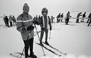Mrs. John F. Kennedy Getting Ski Lessons from Tim Carter