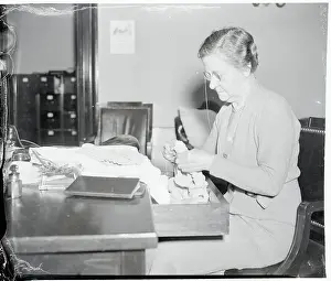 Marietta Garner Prints: Mrs. John Nance Garner Knitting