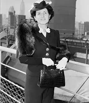 Mrs. Joseph P. Kennedy Aboard Ship