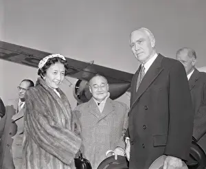 Mrs. Kazuko Aso Standing With Her Father
