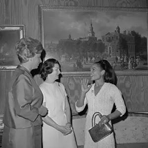 Prints of (Original Caption). Mrs. Lyndon B. Johnson launched an attack on the growing problem of crime in the streets at a Woman Doers luncheon at the White House. Fifty women attended Captivating Art Prints Celebrating the Iconic Performer’s Legacy: Mrs. Lyndon B.. Johnson, Katherine Peden, and Eartha Kitt at a White House Luncheon
