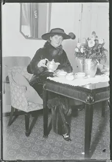 Mrs. Martin Glynn Pouring Tea