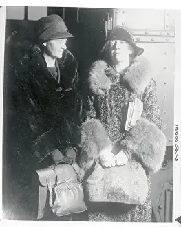 Mrs. Nicholas Longworth and Friend Posing Together for Press