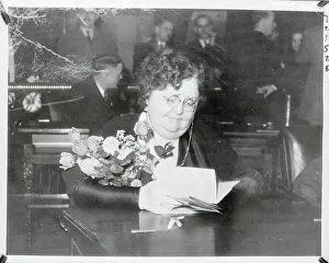 Albany Prints: Mrs. Rhoda Fox Graves Reading at Desk