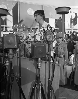 1933 Worlds Fair Prints: Mrs. Roosevelt Speaks at Fair