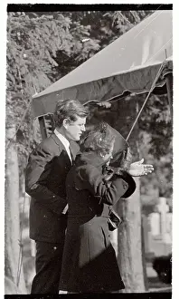 Mrs. Rose Kennedy Walking to Her Husband's Grave Site