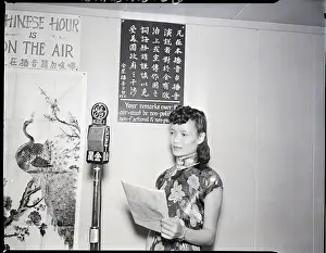 Propaganda Prints: Mrs. Tong Gives Chinese Radio Broadcast