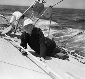 Harolds Prints: Mrs. Vanderbilt Propped on Yacht