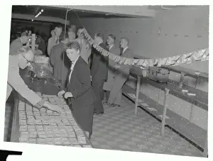 Brussels Prints: Mrs. Verbist Standing Over Tables of Drying Money