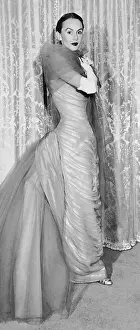Charles James Prints: Mrs. William Randolph Hearst Jr. Modeling a Dress