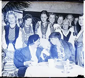 Mrs.William Randolph Hearst and Eleanor Roosevelt at Party