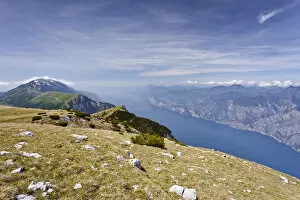 Images Dated 29th May 2011: On Mt Altissimo, above Nago-Torbole, Lake Garda below, Mt Baldo in the back, Trentino, Italy, Europe