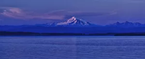 Images Dated 26th June 2015: Mt Baker and Cascade Range at dusk, Orcas Island, San Juan Island, Puget Sound, Washington State