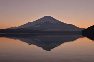 Images Dated 11th February 2016: Mt Fuji in Winter after Sunset