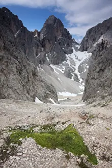 Mt. Kesselkogel with Grasleiten pass, Dolomites range, South Tyrol, Italy, Europe