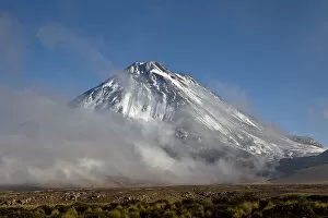 Volcano Collection: Mt Licancabur volcano, Atacama Desert, Chile, South America