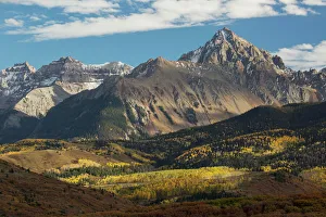 Images Dated 2nd October 2016: Mt Sneffels and autumn sunset, San Juan Mountains, Colorado, USA