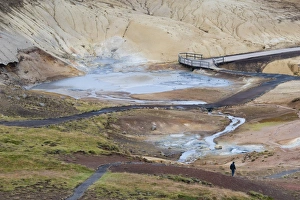 Images Dated 9th September 2014: Mud pits, solfatare, mineral deposits, Seltun geothermal area near Krysuvik or Krisuvik