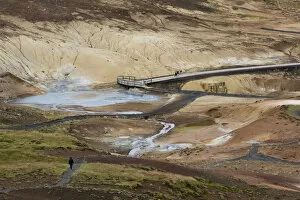 Images Dated 9th September 2014: Mud pits, solfatare, mineral deposits, Seltun geothermal area near Krysuvik or Krisuvik