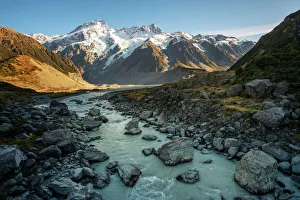 Images Dated 28th April 2016: Mueller Glacier at Hooker valley track, Aoraki / Mount Cook National Park