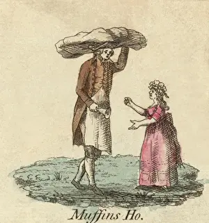 Occupations Street Prints: The Muffin Man