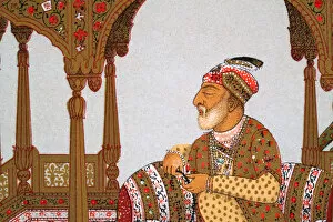 Mughal Indian noble with prayer beads, 19th Century