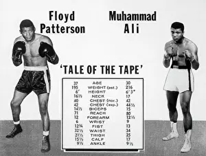 Muhammad Ali and Floyd Patterson with Stats