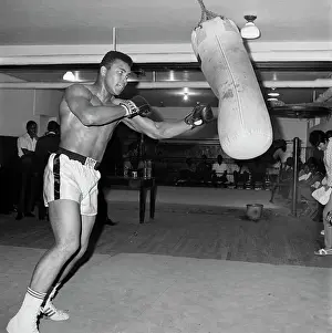 Detroit Prints: Muhammad Ali Practicing on Punching Bag